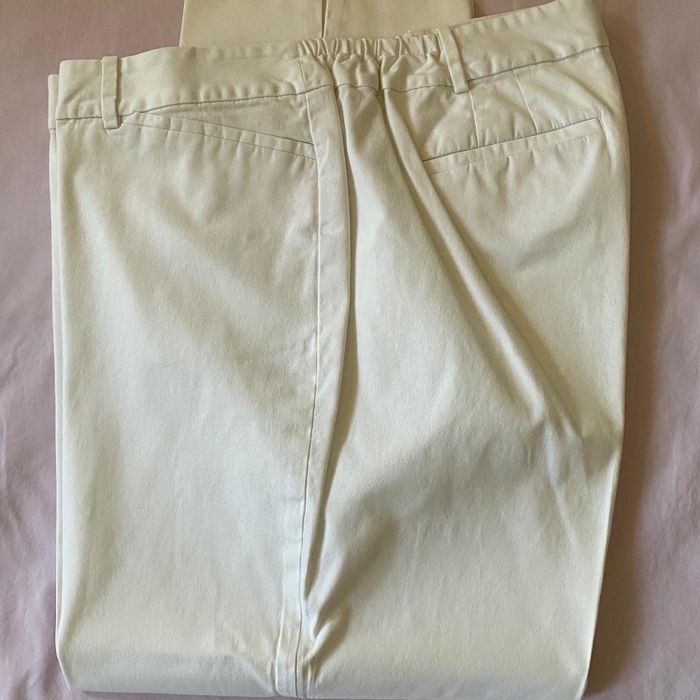 Talbots White Perfect Chino 18W